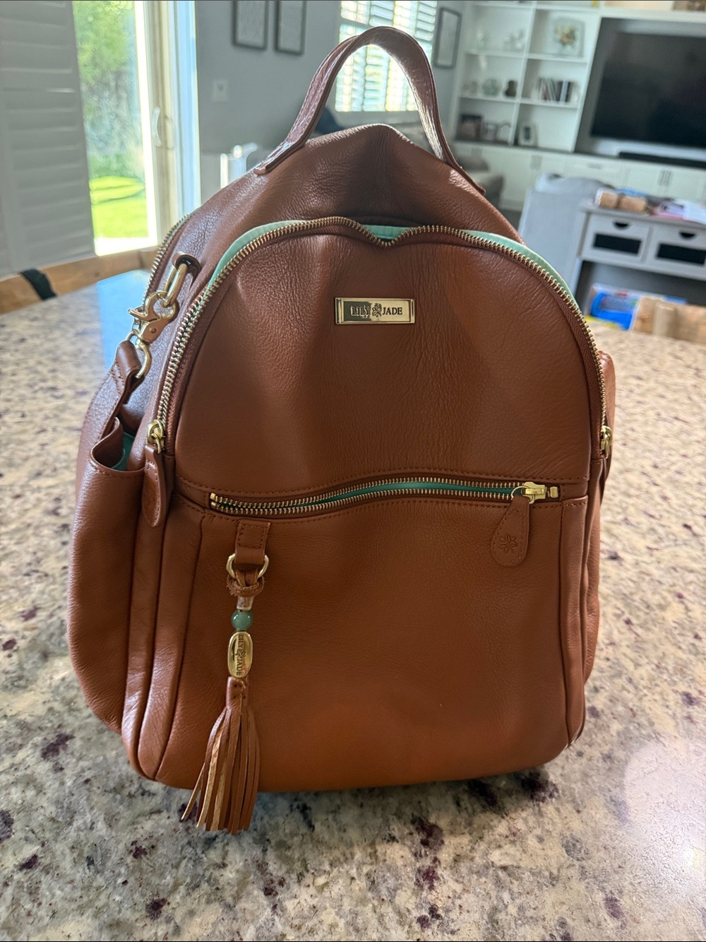 Lily Jade Cognac Leather Backpack - Versatile Everyday Carry